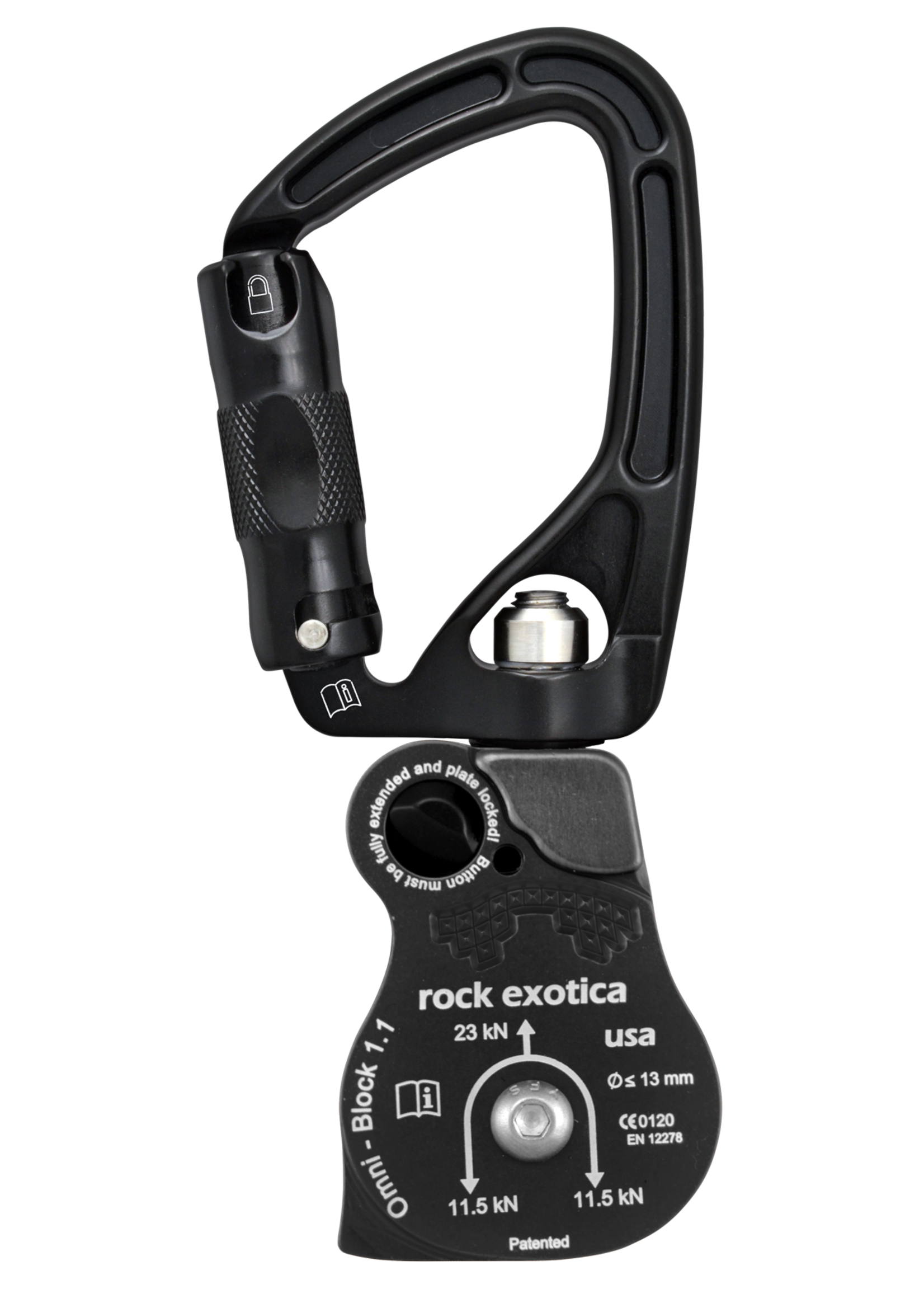Rock Exotica Omni-Block 1.1" SwivaBiner Top (Single/Black)