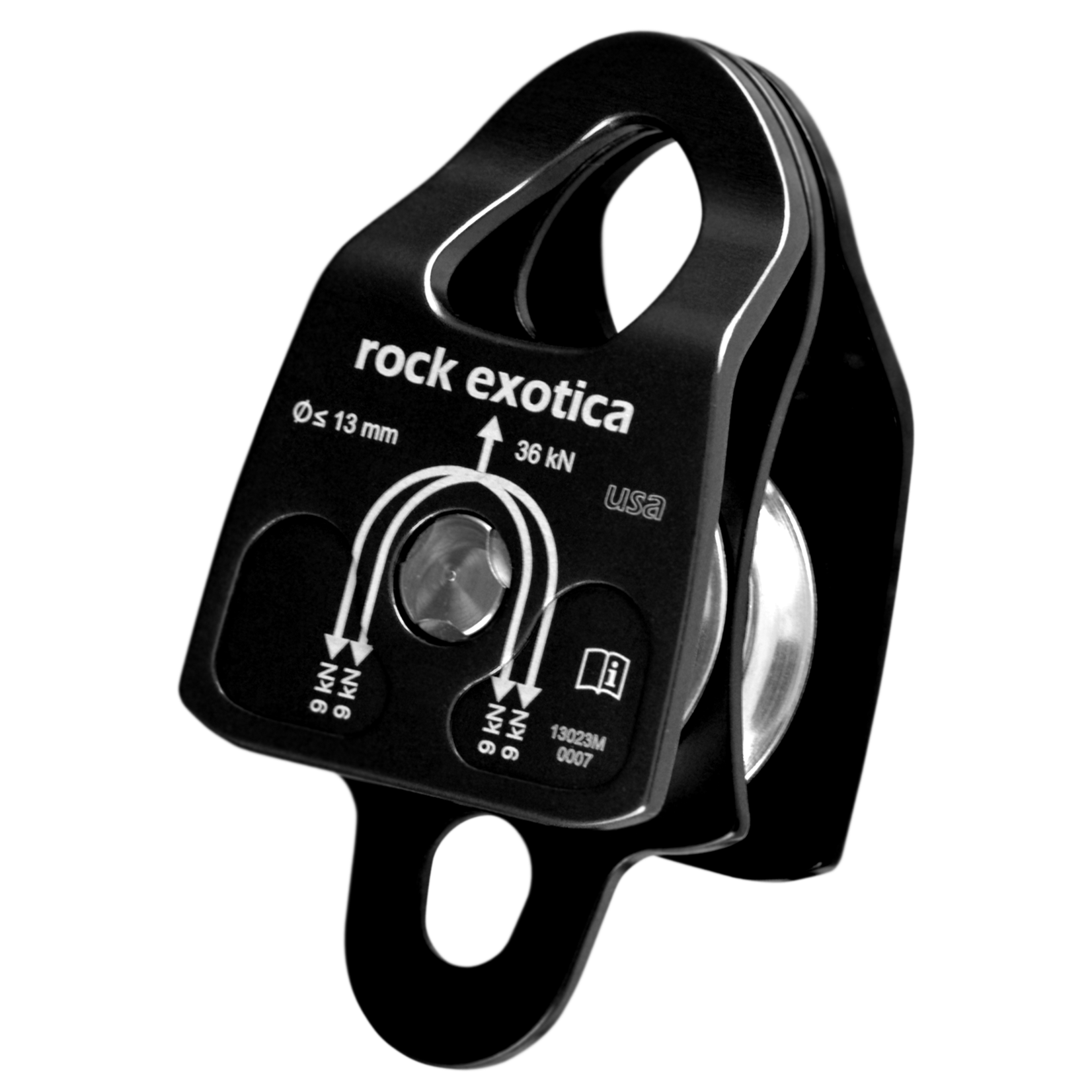 Rock Exotica Machined Rescue Pulley (Double/Black)