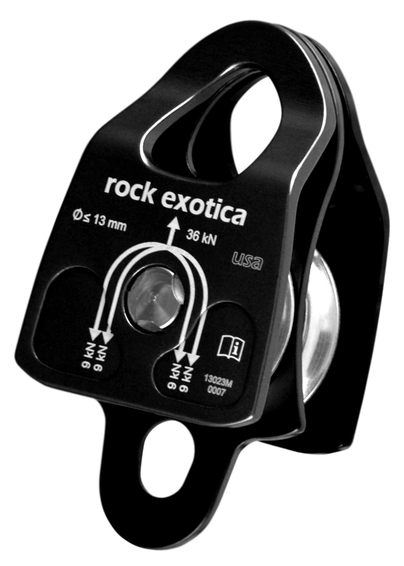 Rock Exotica Machined Rescue Pulley (Double/Black)