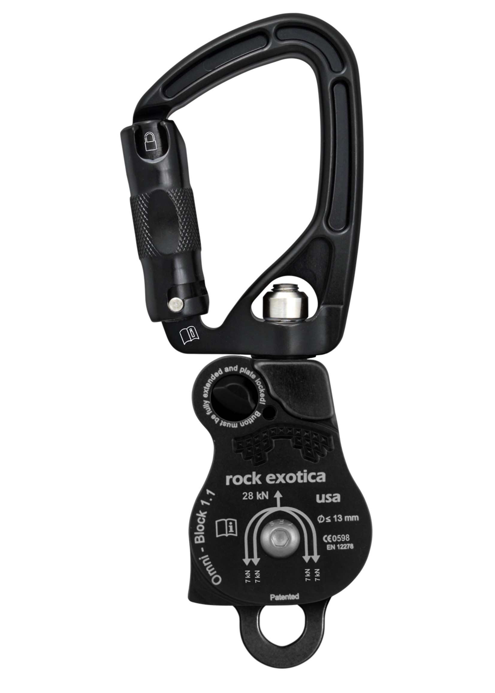 Rock Exotica Omni-Block 1.1" SwivaBiner Top (Double/Black)