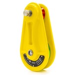 ISC Large Rigging Pulley for up to 20mm Rope - 200kN - Yellow with Green Wheel