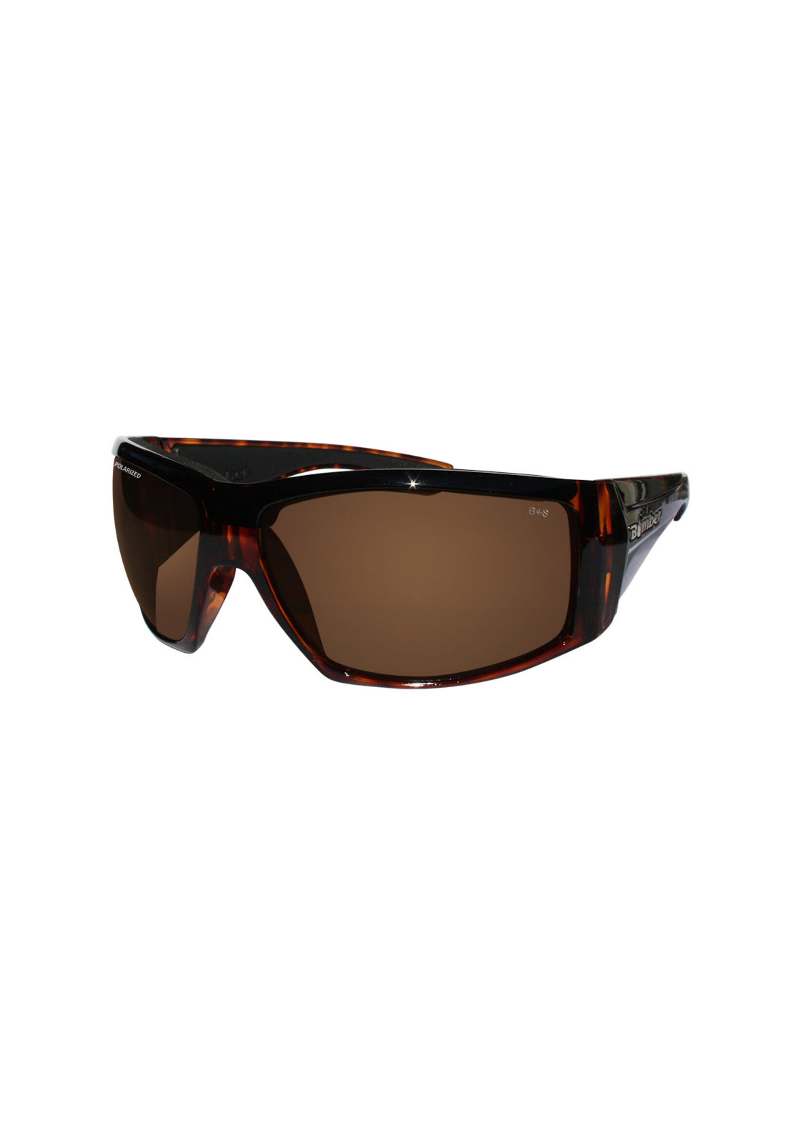 Bomber Eyewear AHIBOMB SHINY TORT FRM / BRWN POLARIZED LENS / BLK FOAM