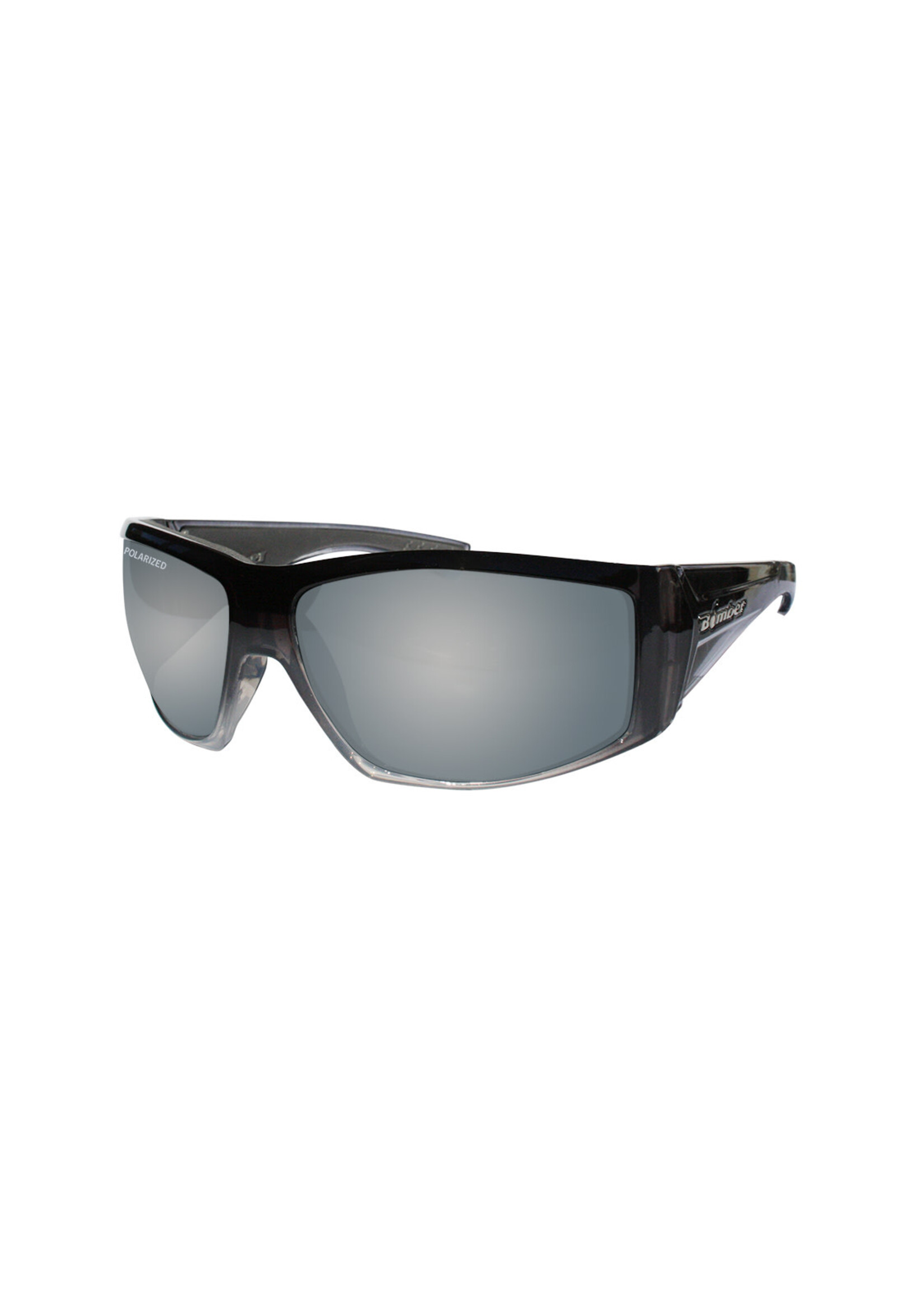 Bomber Eyewear AHIBOMB 2TN SMK FRM / SILVER MIRROR POLARIZED LENS / GRAY FOAM