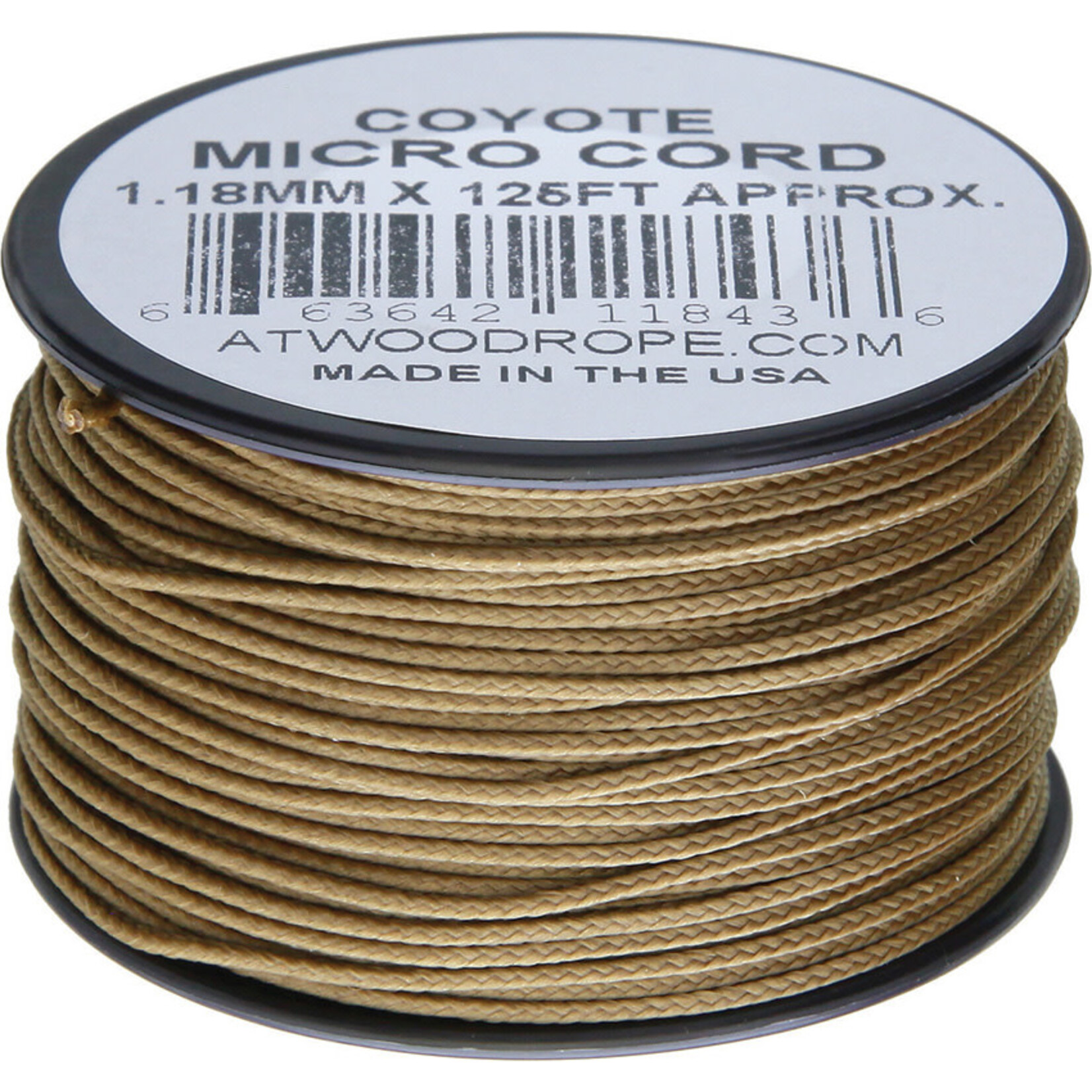 Atwood Rope Atwood Micro Cord 1.18mm 125ft Spool