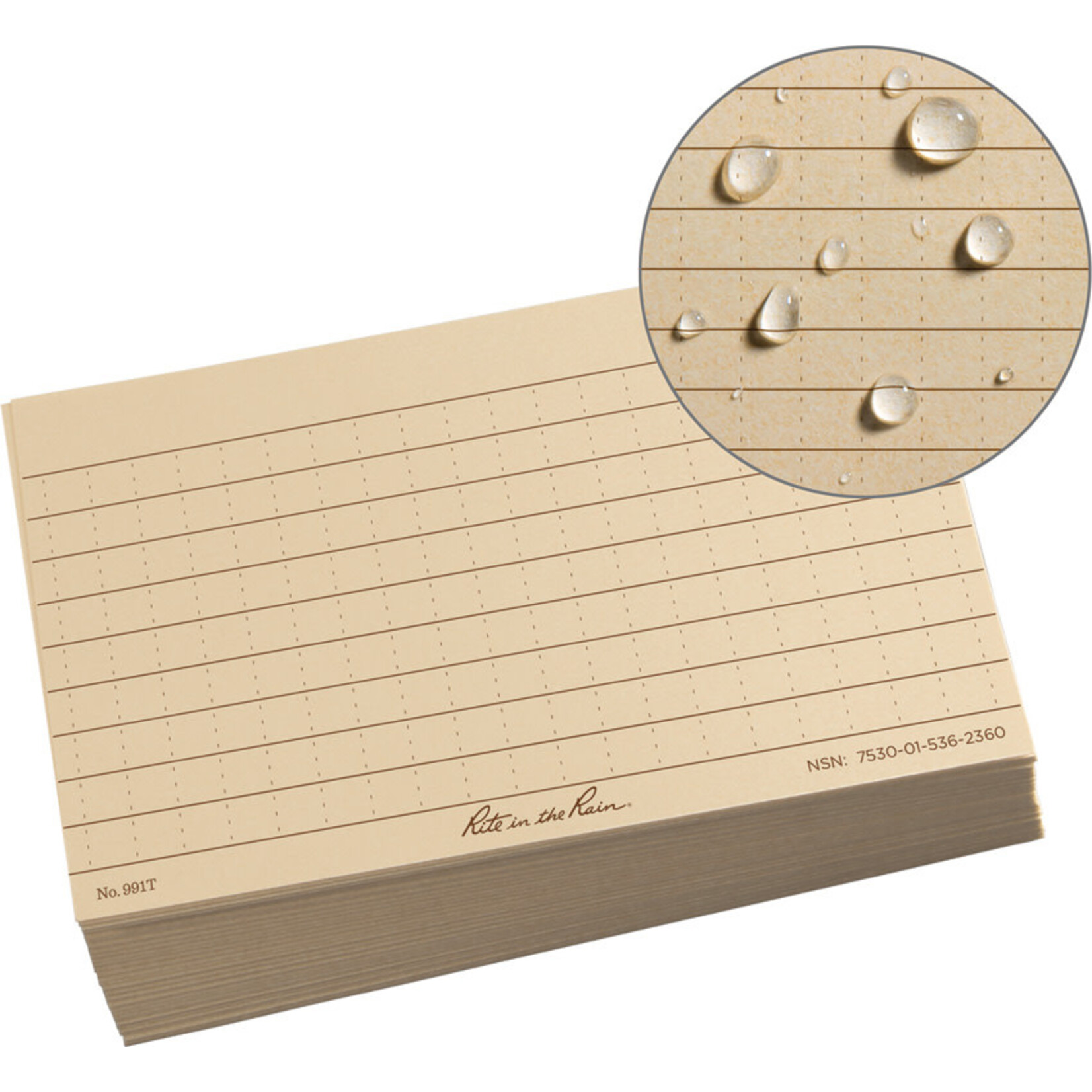 Rite in the Rain Rite-in-Rain Index Cards Tan