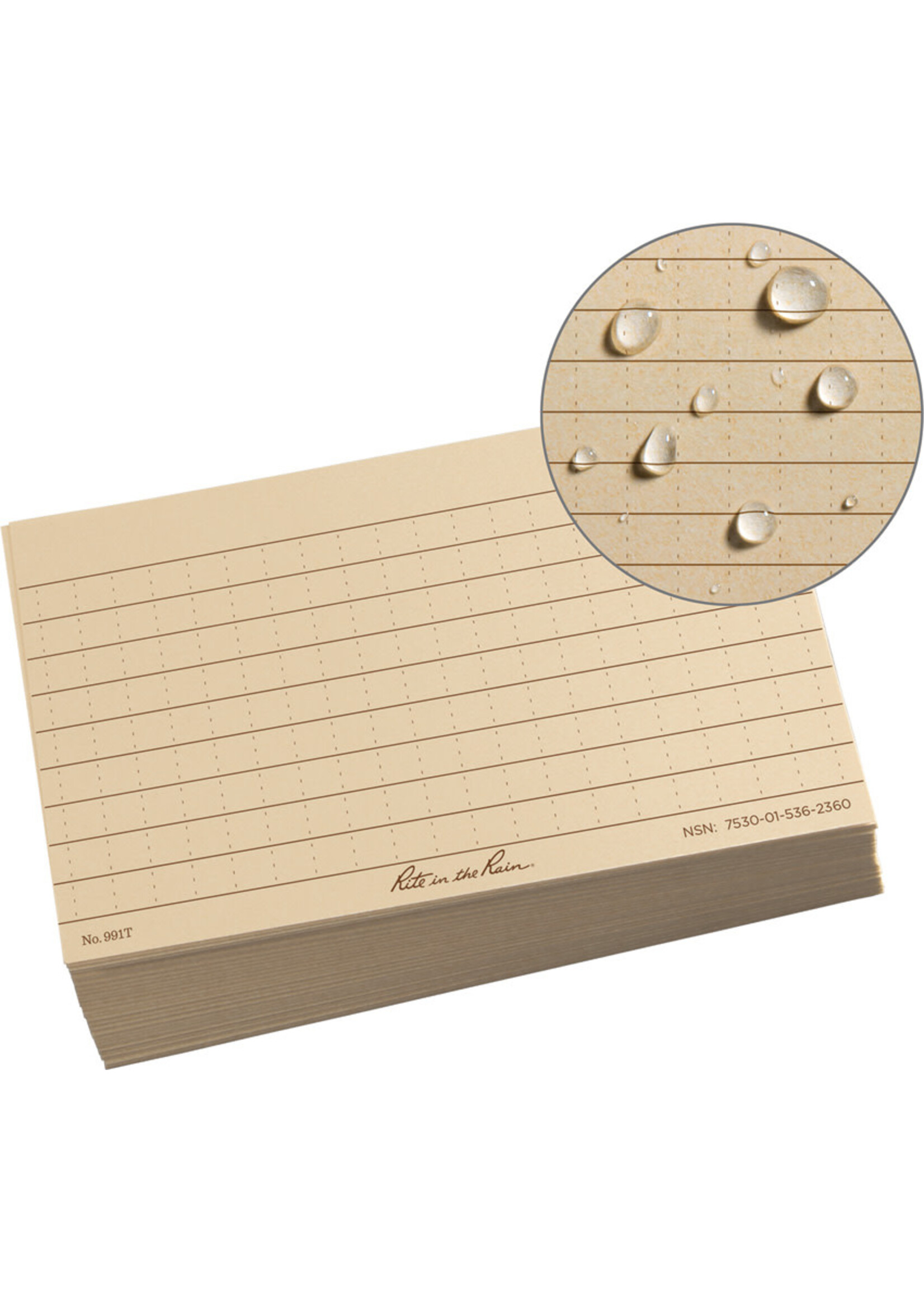 Rite in the Rain Rite-in-Rain Index Cards Tan