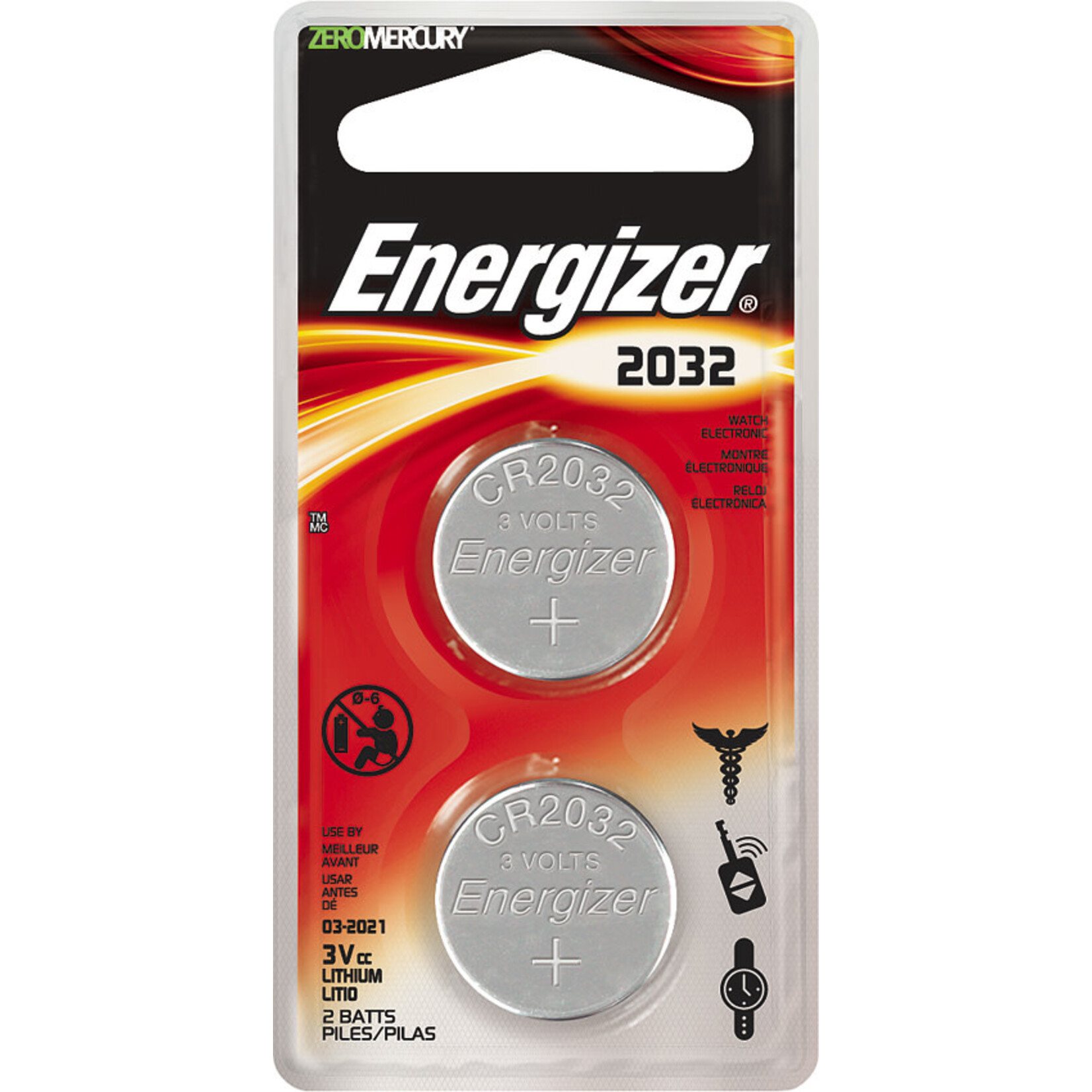 Energizer 2032 Batteries 2 Pack