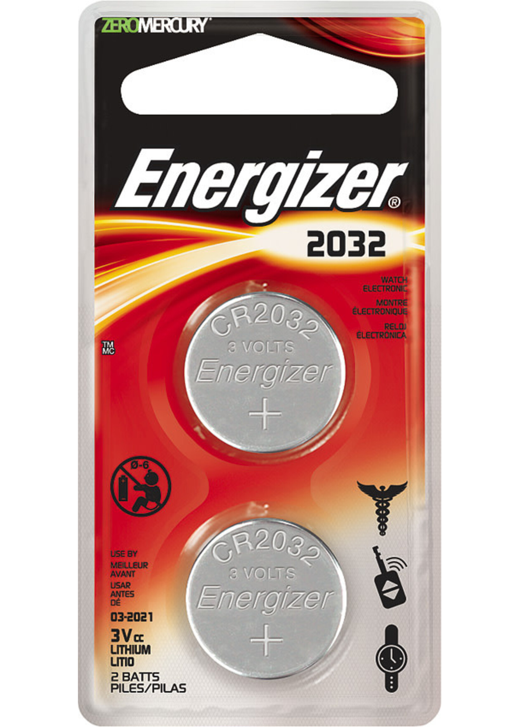 Energizer 2032 Batteries 2 Pack