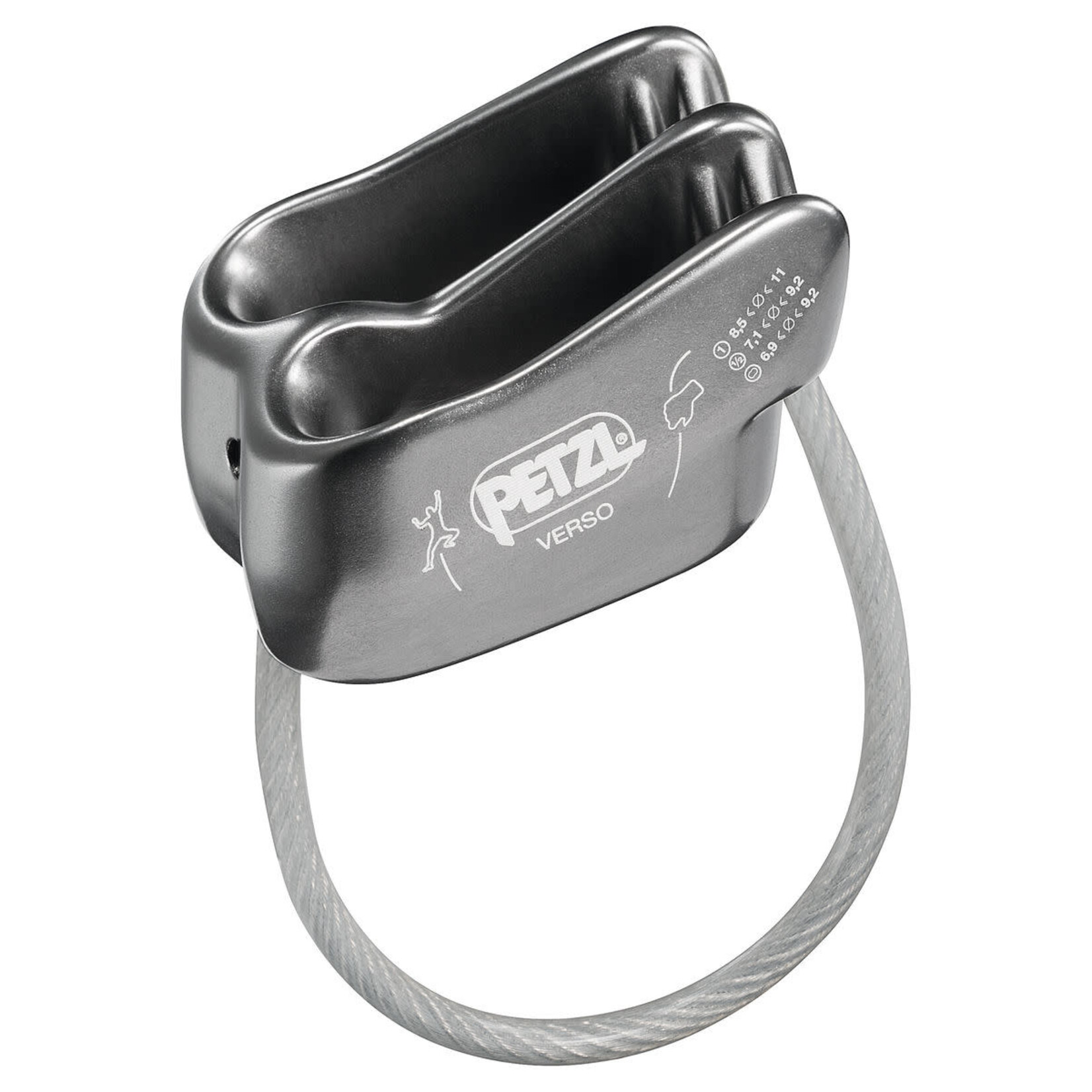 PETZL BELAY DEVICE VERSO GREY