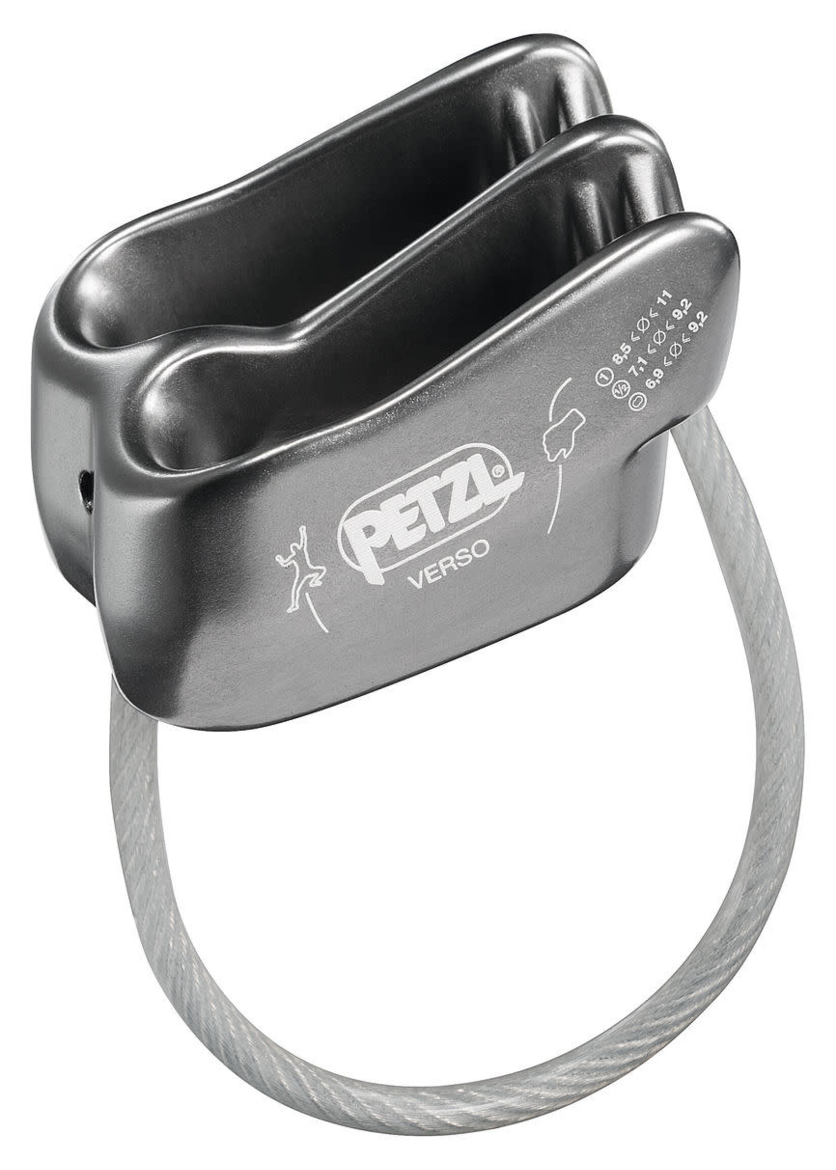 PETZL BELAY DEVICE VERSO GREY