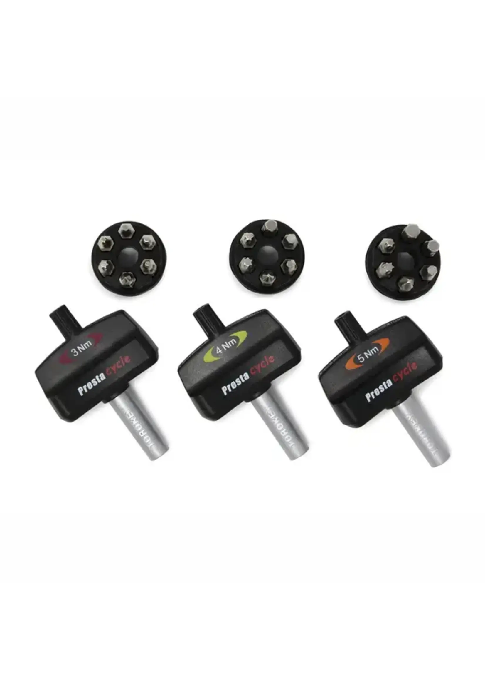 Prestacycle Prestacycle Mini TorqKeys - Preset Torque Tool w/6 Bits & Holder - 3Nm, 4Nm & 5Nm Bundle