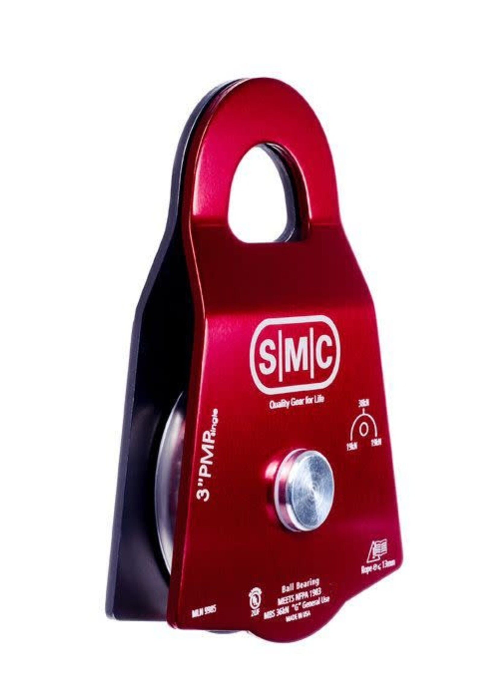 SMC 3" Prusik Minding Pulley, Red/Black