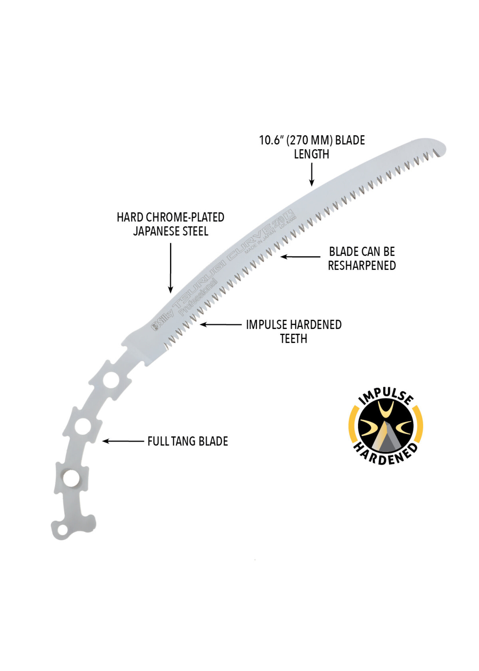 Silky Saws TSURUGI CURVE Professional 270mm, large teeth