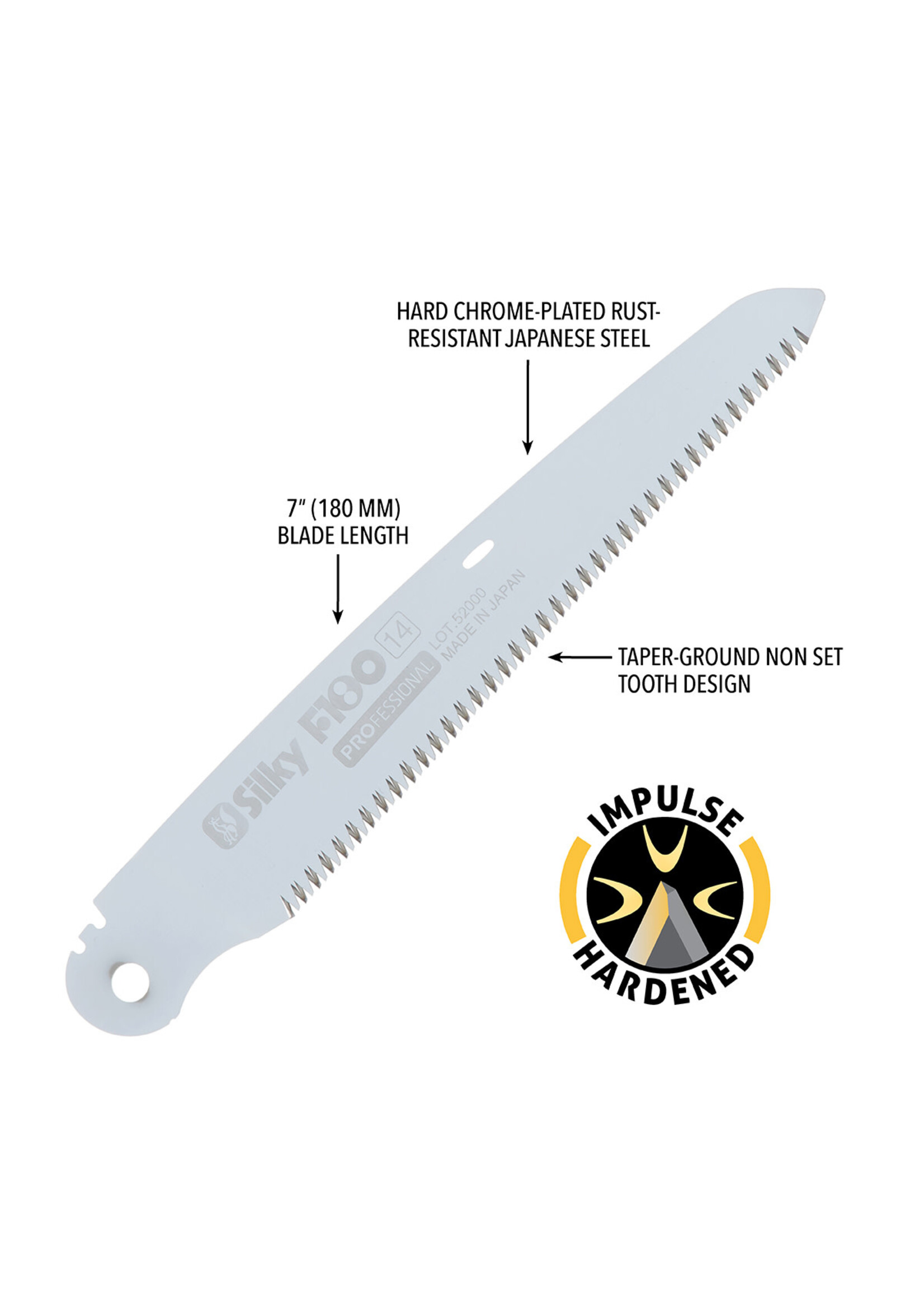 Silky Saws Blade 180mm, F-180 Professional, fine teeth
