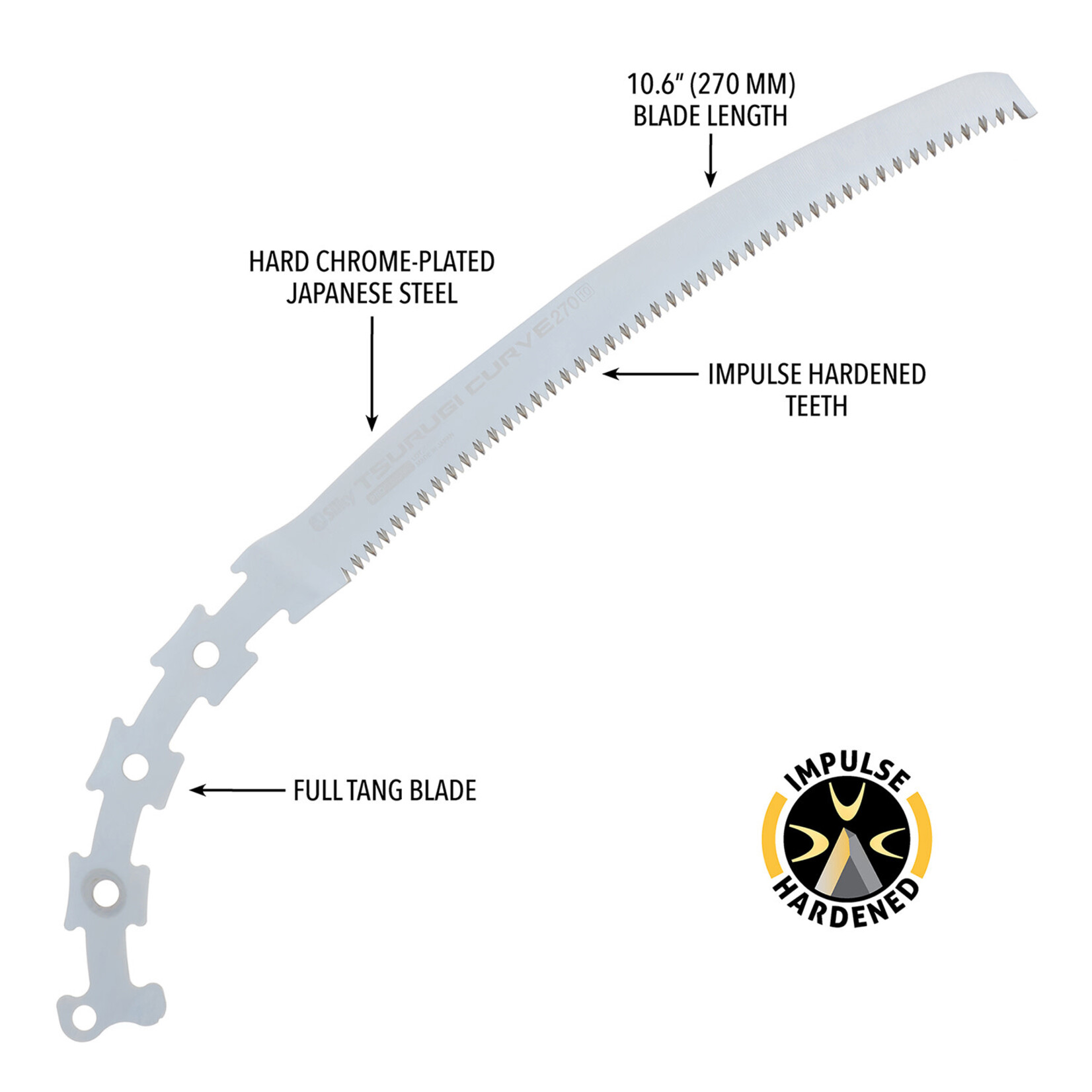 Silky Saws Blade 270mm, Tsurugi Curve Professional medium teeth