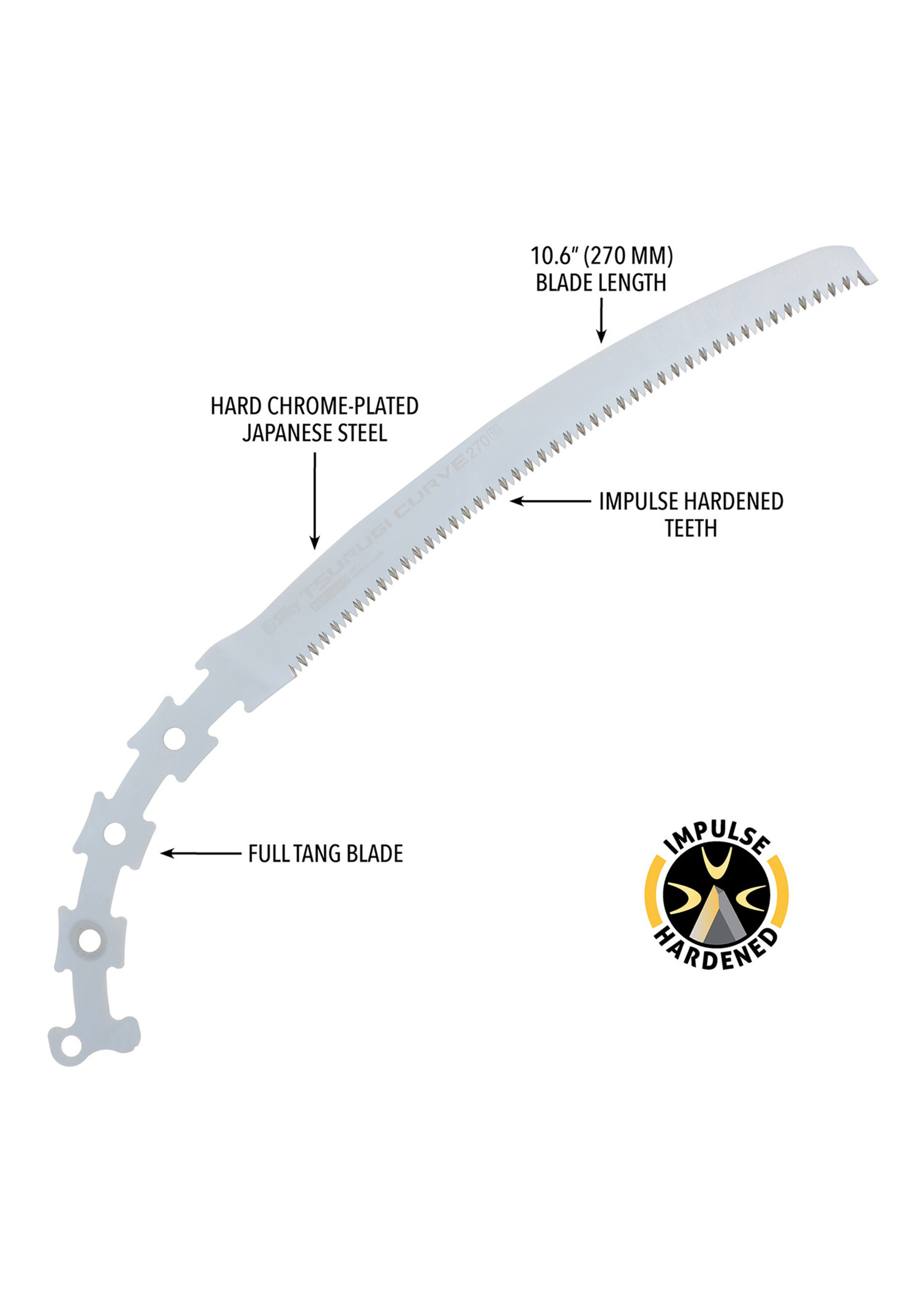Silky Saws Blade 270mm, Tsurugi Curve Professional medium teeth