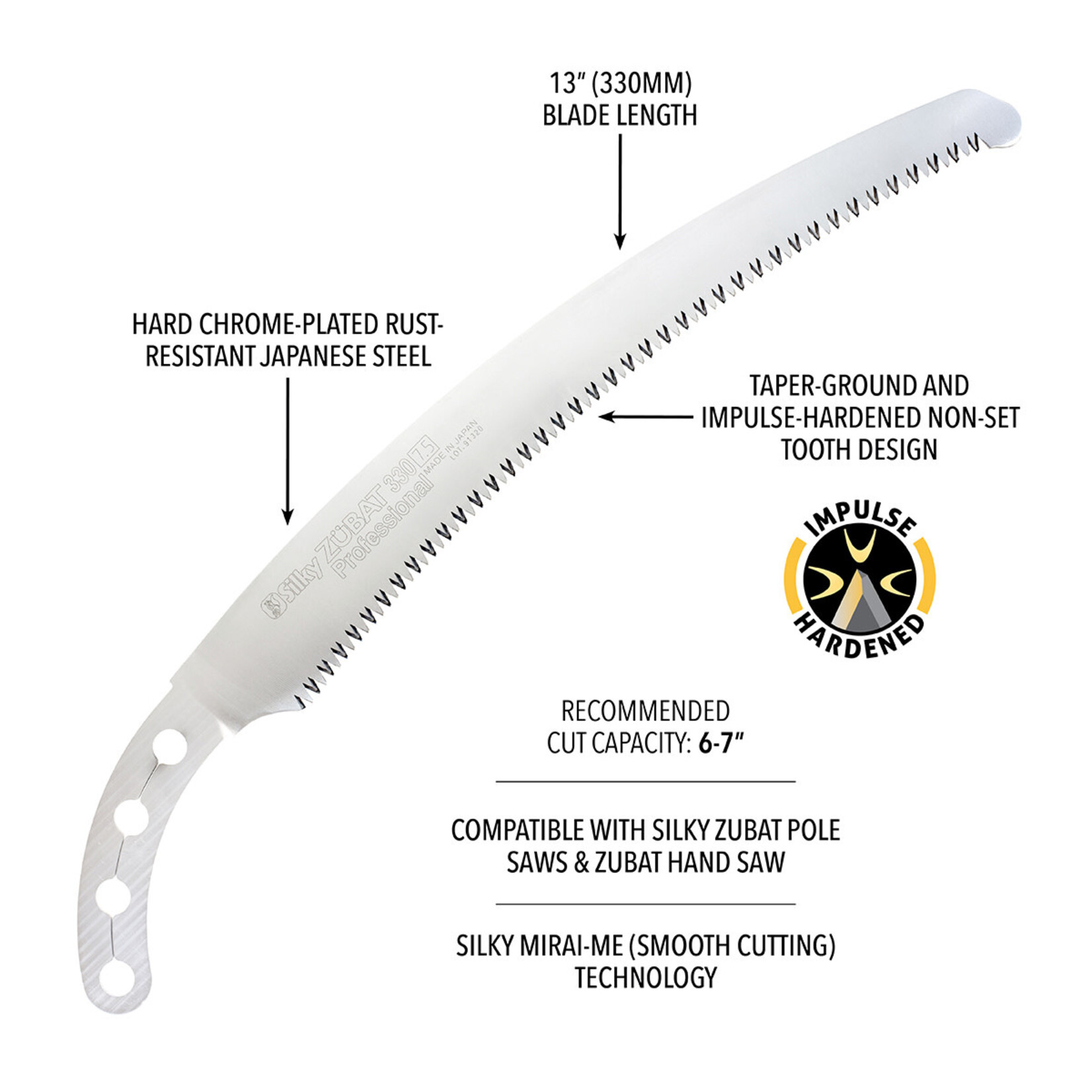 Silky Saws Blade 330mm, Zubat Professional large teeth