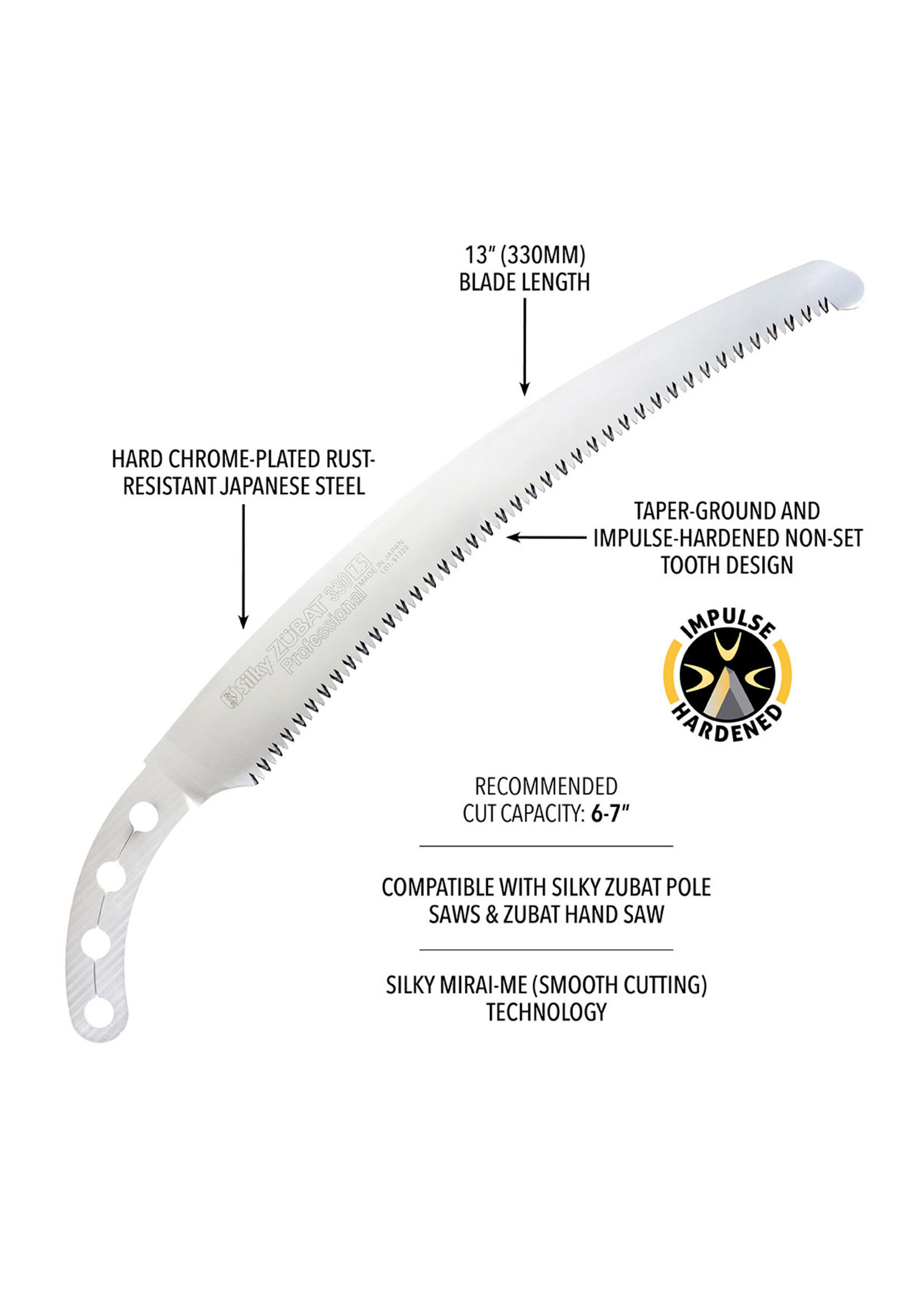 Silky Saws Blade 330mm, Zubat Professional large teeth
