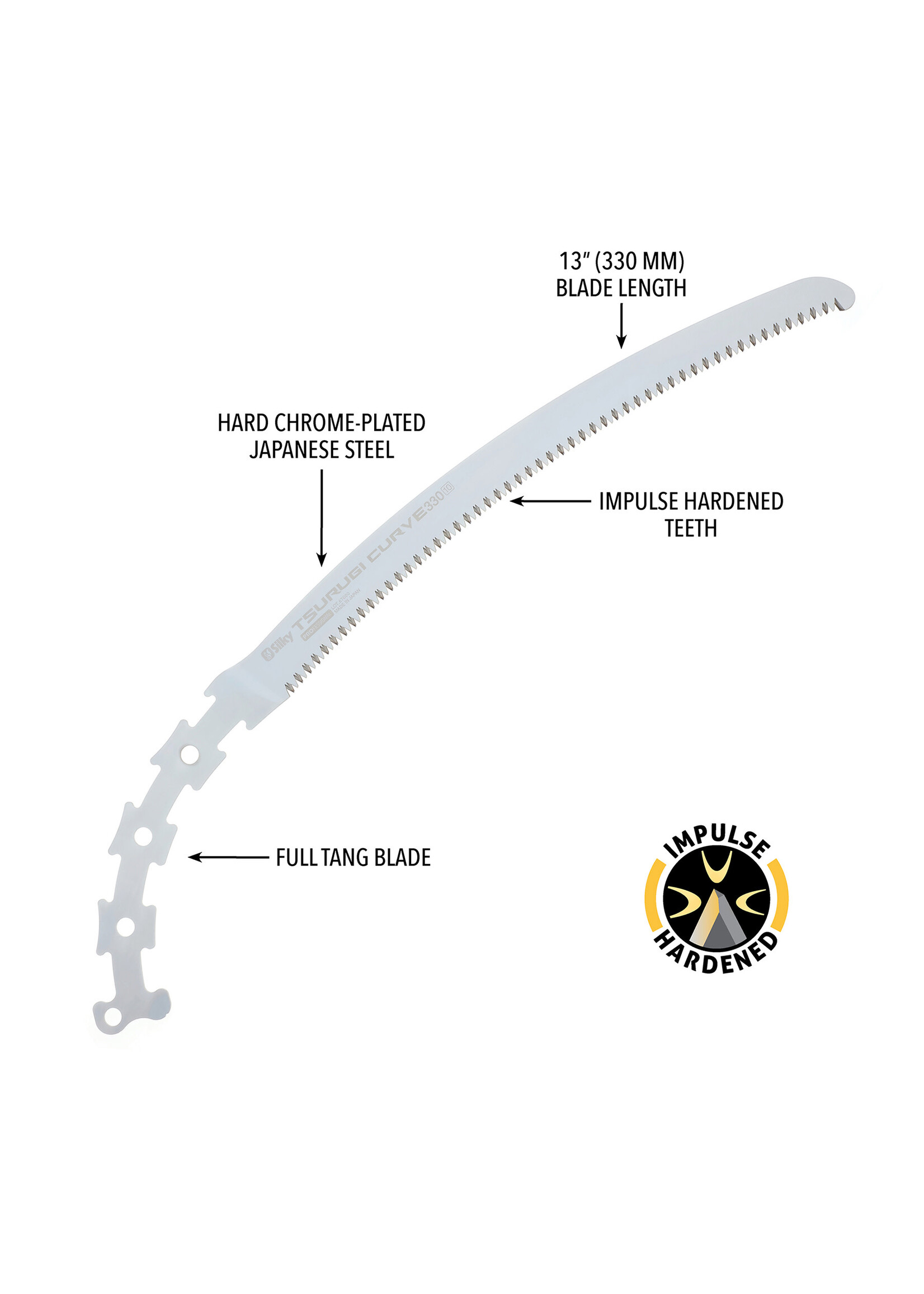 Silky Saws Blade 330mm, Tsurugi Curve Professional medium teeth