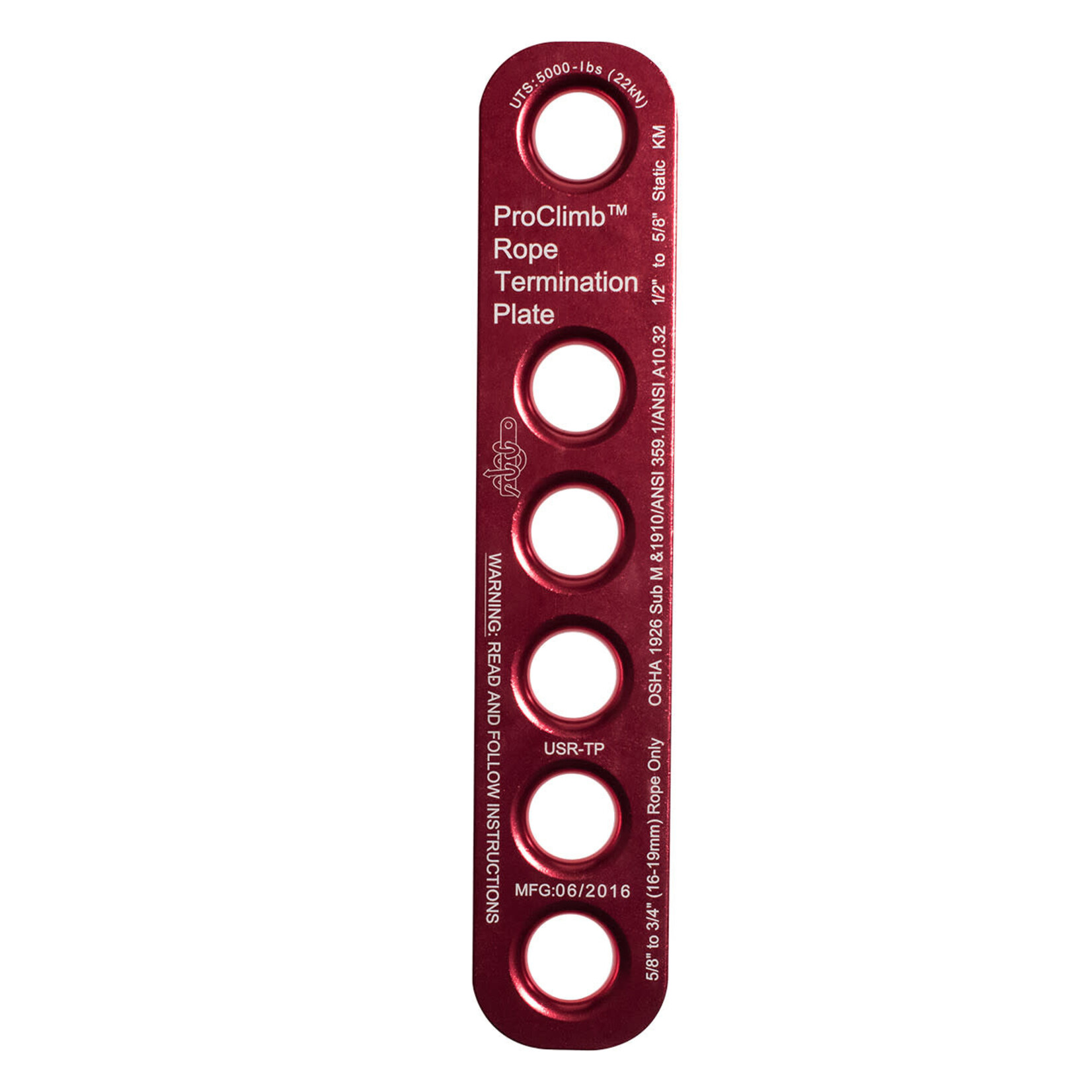 ProClimb Rope Termination Plate