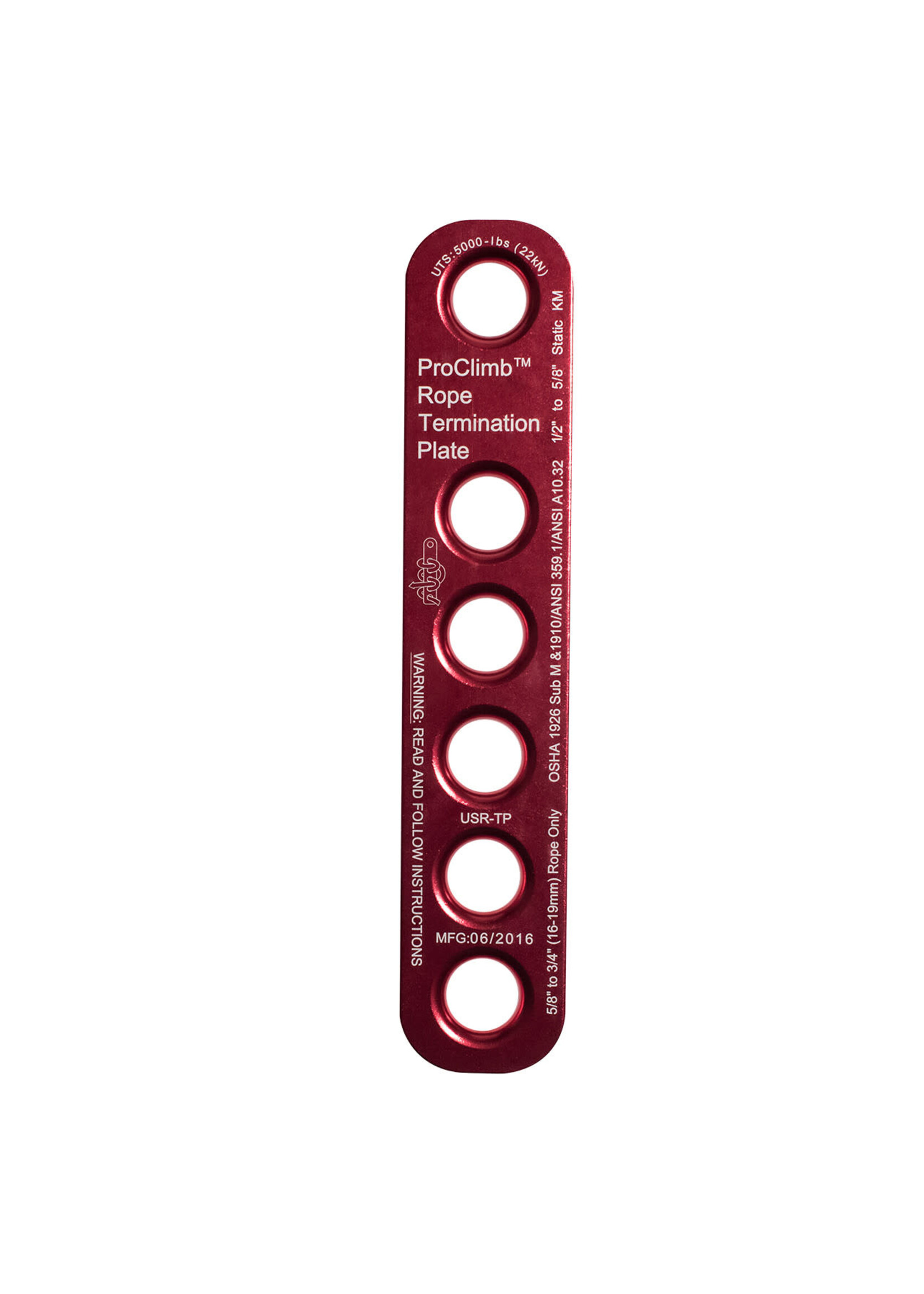 ProClimb Rope Termination Plate