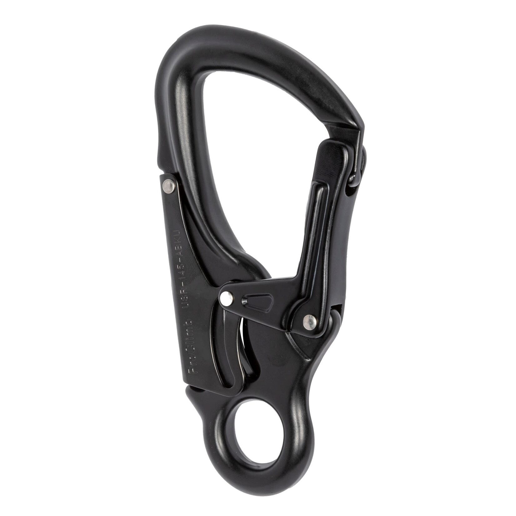 ProClimb Forged Aluminum Snaphook w/ Fixed Eye - Black