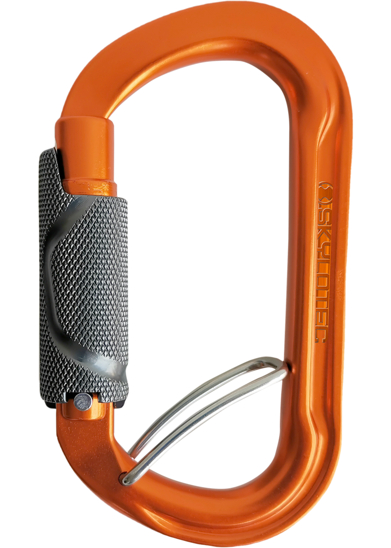 SKYLOTEC SKYLOTEC Aluminum Oval Double Tri-Lock Carabiner Captive Bar - Orange