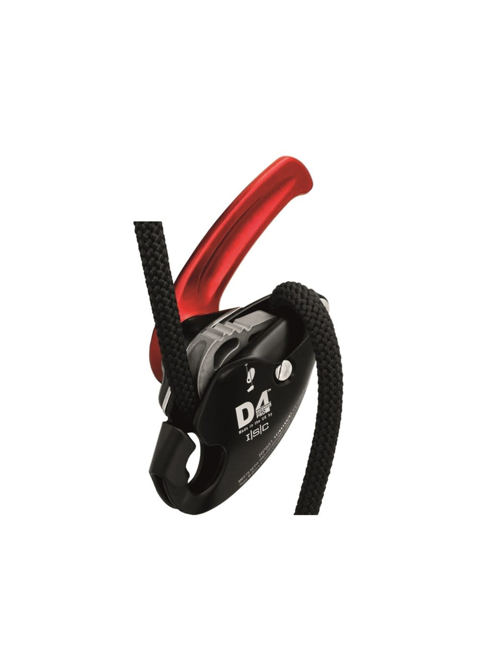 ISC D4 PRO Descender - Black with Red Handle