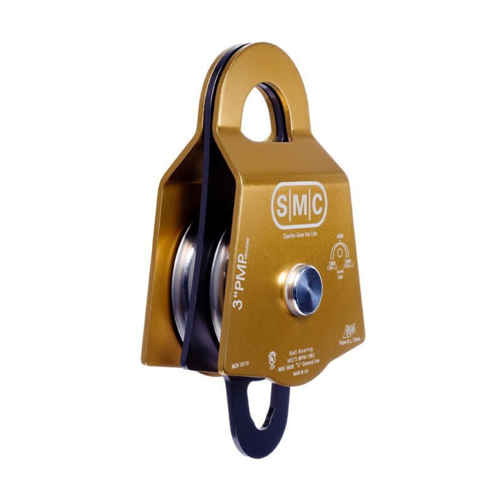 SMC 3" Prusik Minding Pulley, Double, Gold