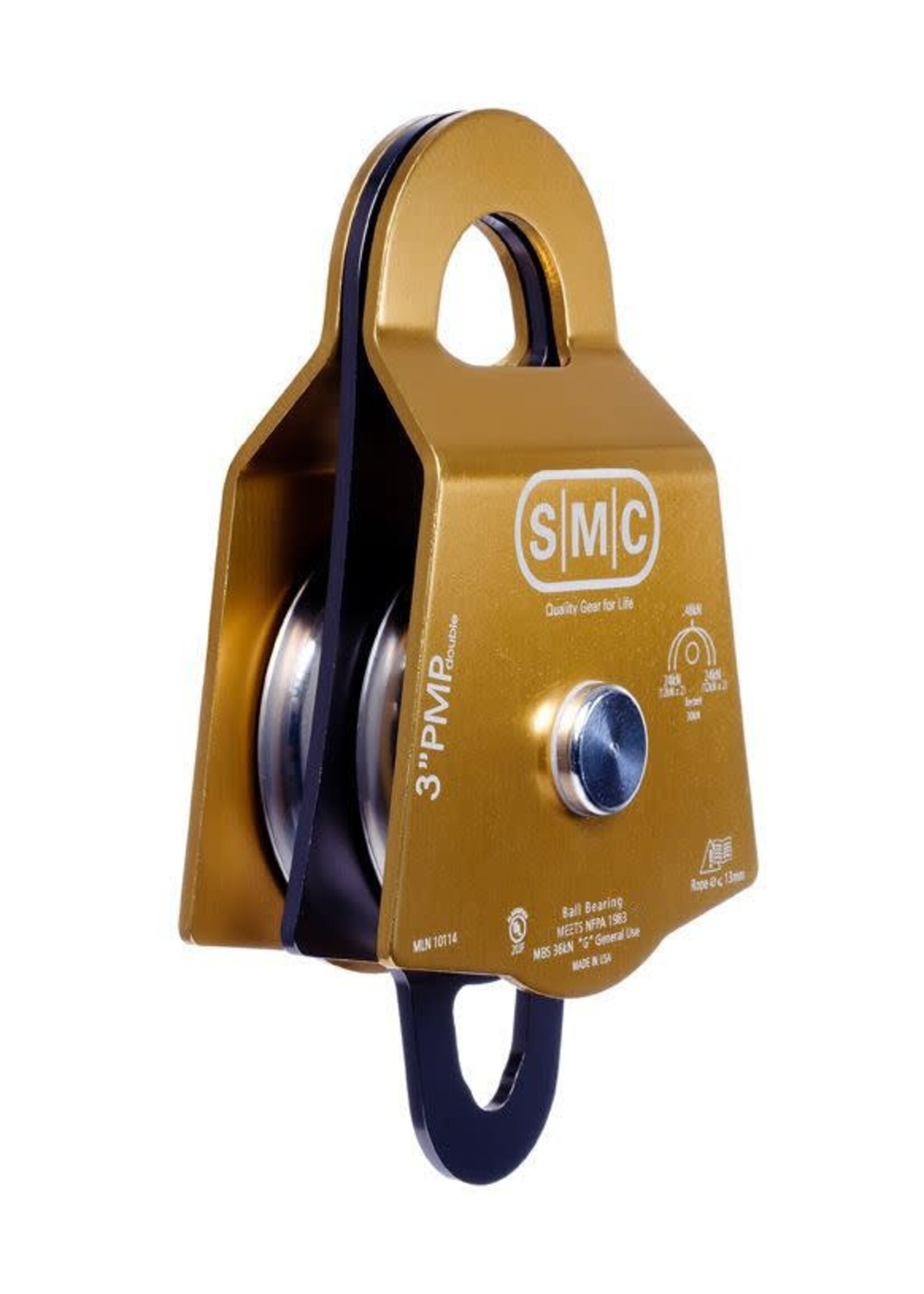 SMC 3" Prusik Minding Pulley, Double, Gold