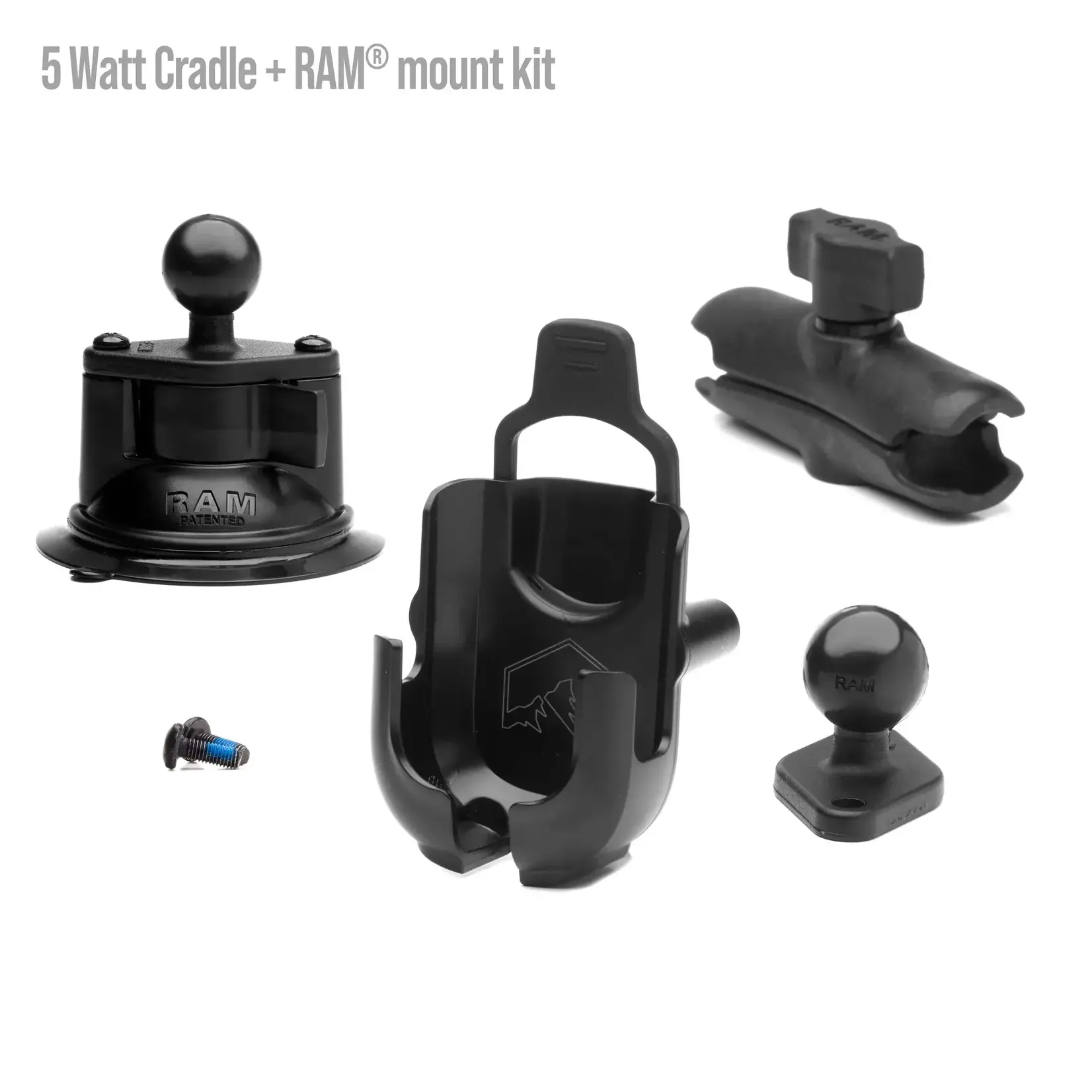 Rocky Talkie Dashmount Cradle for 5 Watt Radio + RAM mount kit