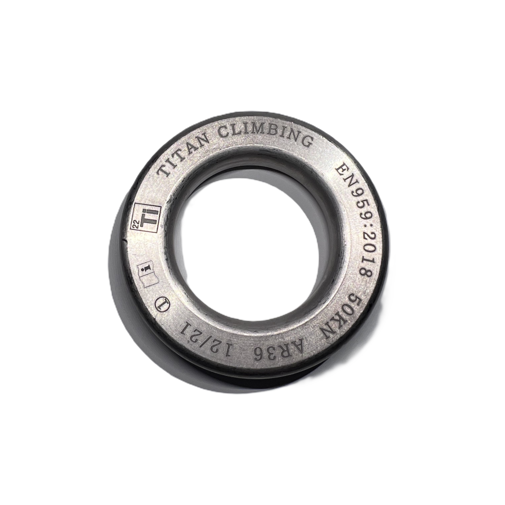 Titan Climbing Endura Titanium Anchor Ring Forged Grade 2 Titanium 36mm 50kn