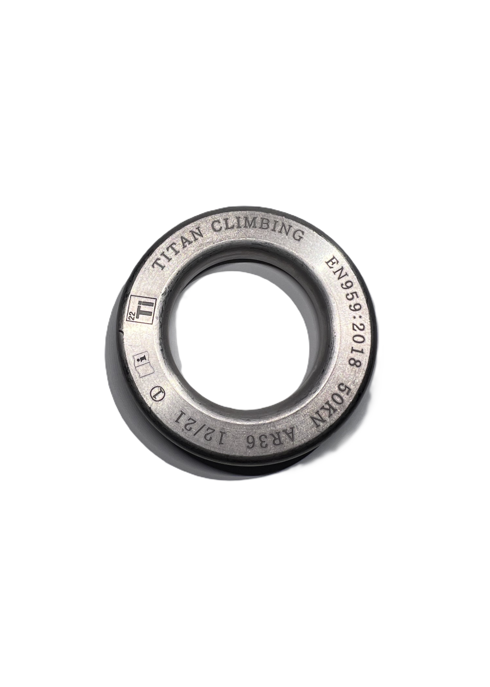 Titan Climbing Endura Titanium Anchor Ring Forged Grade 2 Titanium 36mm 50kn