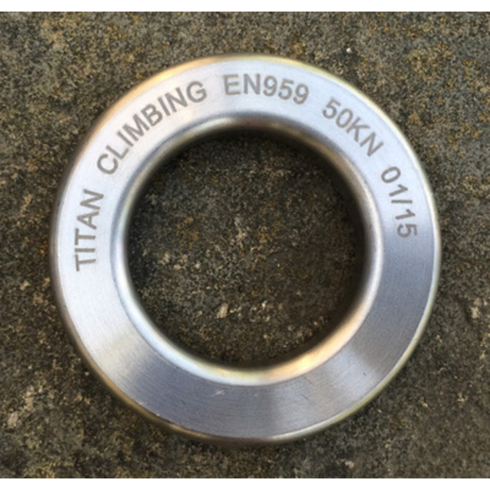 Titan Climbing Endura Titanium Anchor Ring Forged Grade 2 Titanium 36mm 50kn