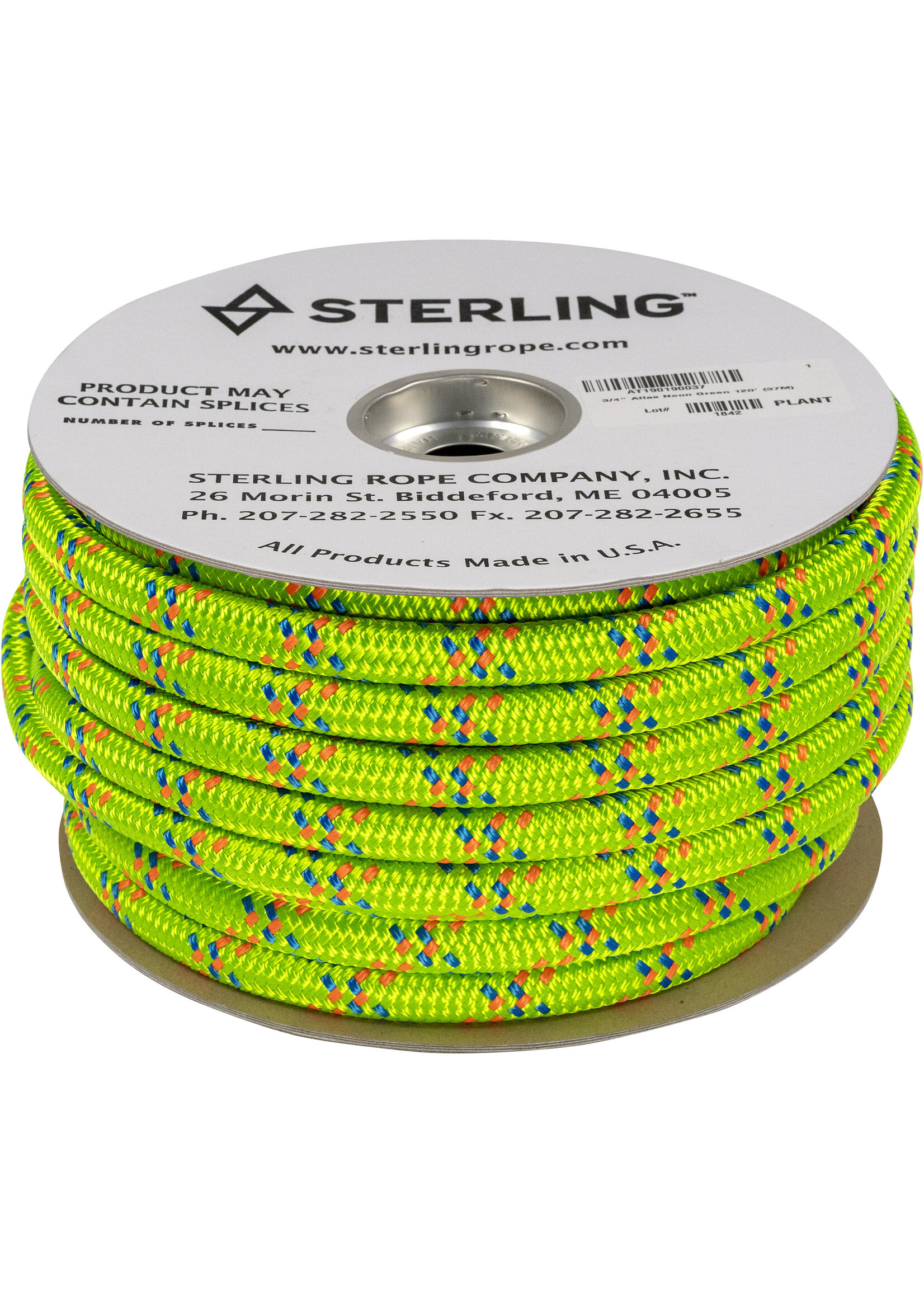 Sterling Rope 3/4" Atlas Neon Green 300' (92M)