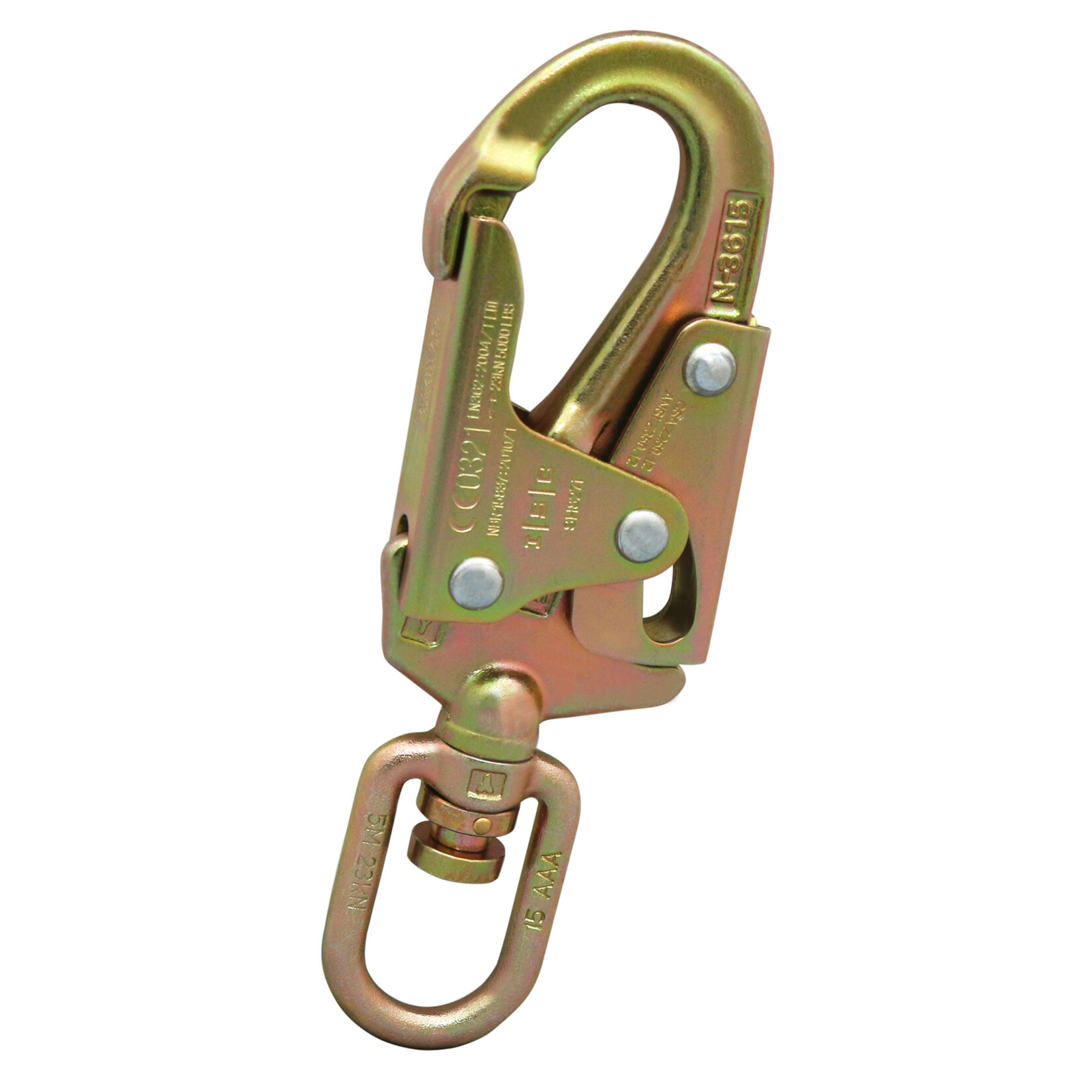 ISC ISC Double Action Swivel Eye Indicating Snaphook - ANSI - Steel - 23kN