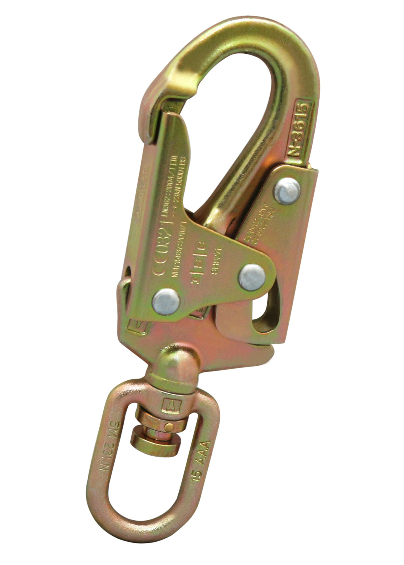 ISC ISC Double Action Swivel Eye Indicating Snaphook - ANSI - Steel - 23kN