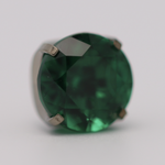 Neometal 18g prong set threadless end 2mm emerald