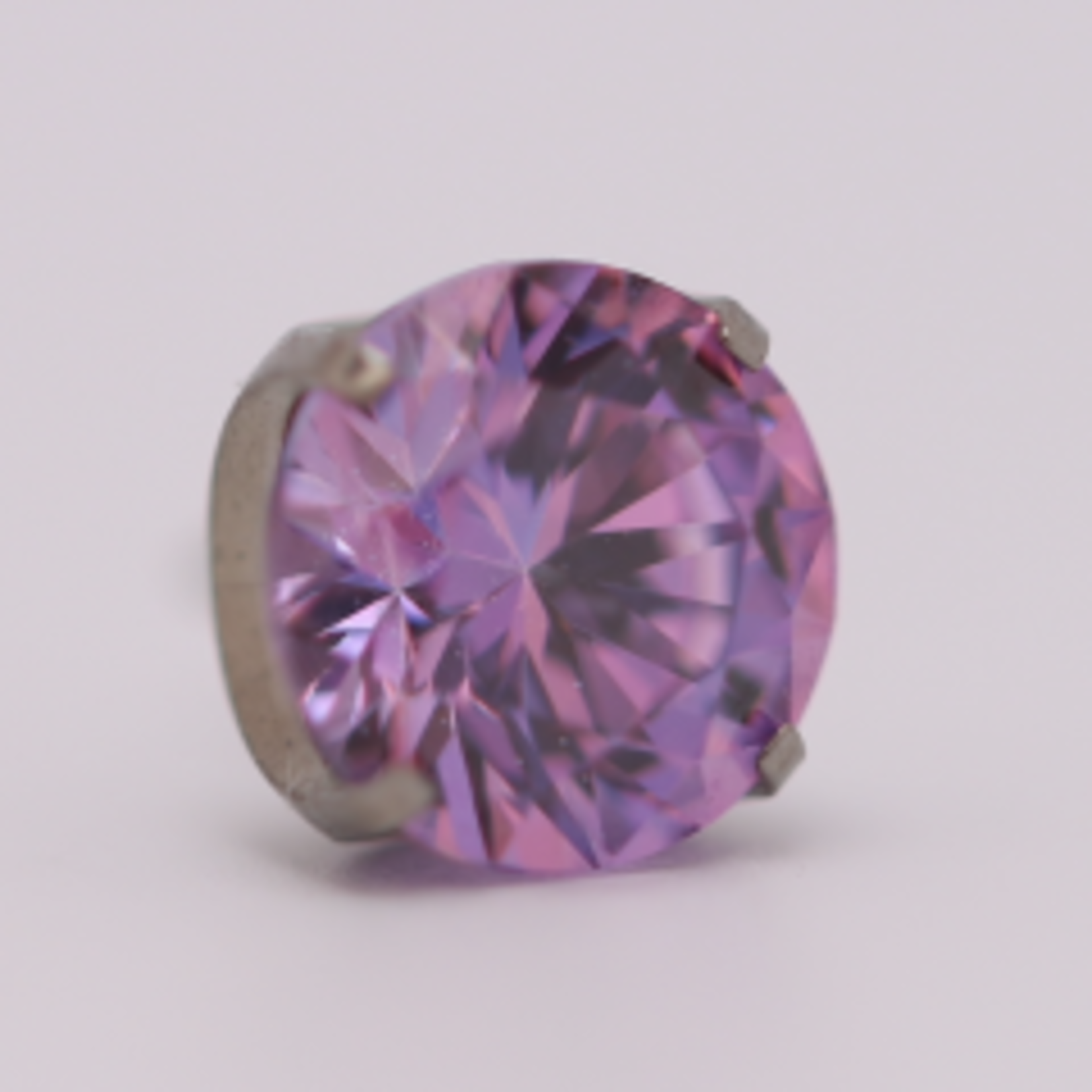 Neometal 18g prong set threadless end 2.5mm fancy purple
