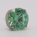 Neometal 18g prong set threadless end 2mm green