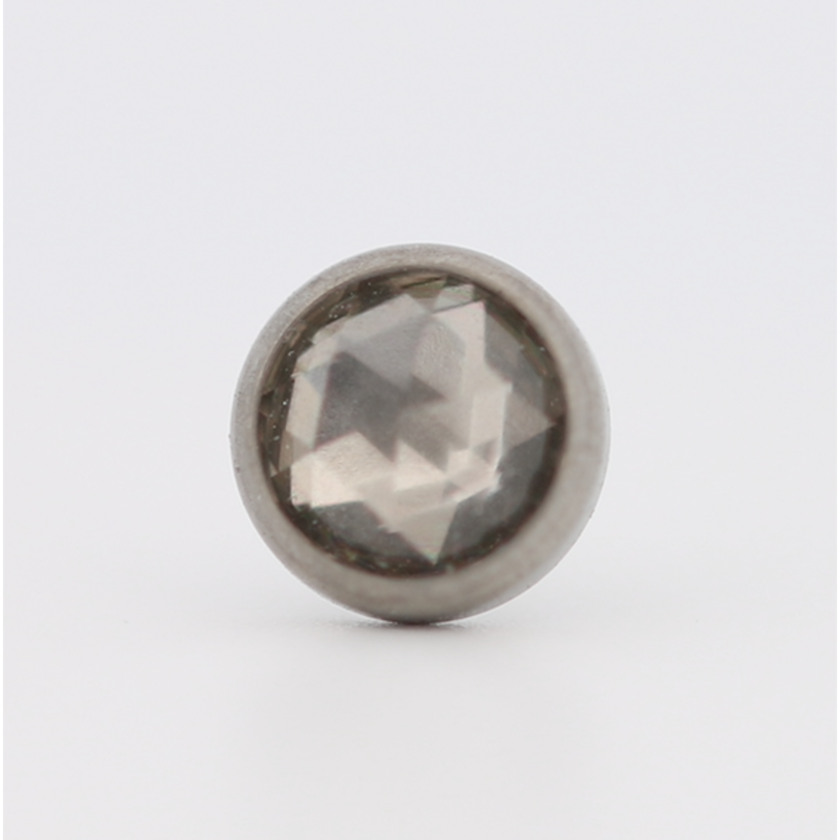 Neometal 18g cabochon bezel set 2.5mm genuine rose cut white topaz