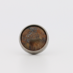 Neometal 18g cabochon bezel set 4mm genuine tigers eye