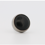 Neometal 18g cabochon bezel set 2.5mm synthetic black onyx