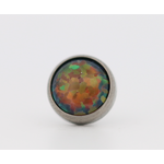 Neometal 18g cabochon bezel set 2.5mm synthetic black opal