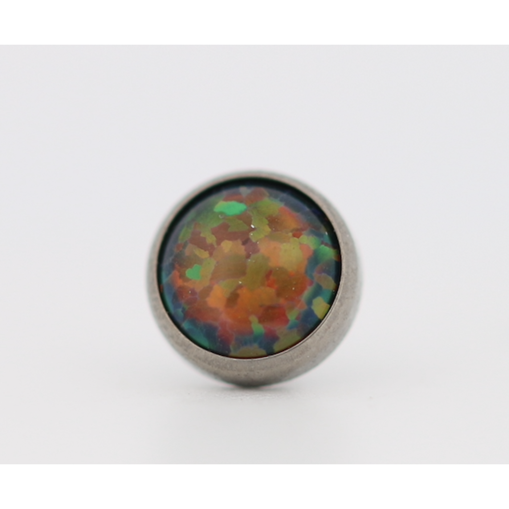 Neometal 18g cabochon bezel set 2.5mm synthetic black opal