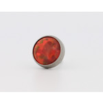 Neometal 18g cabochon bezel set 2.5mm synthetic fire opal