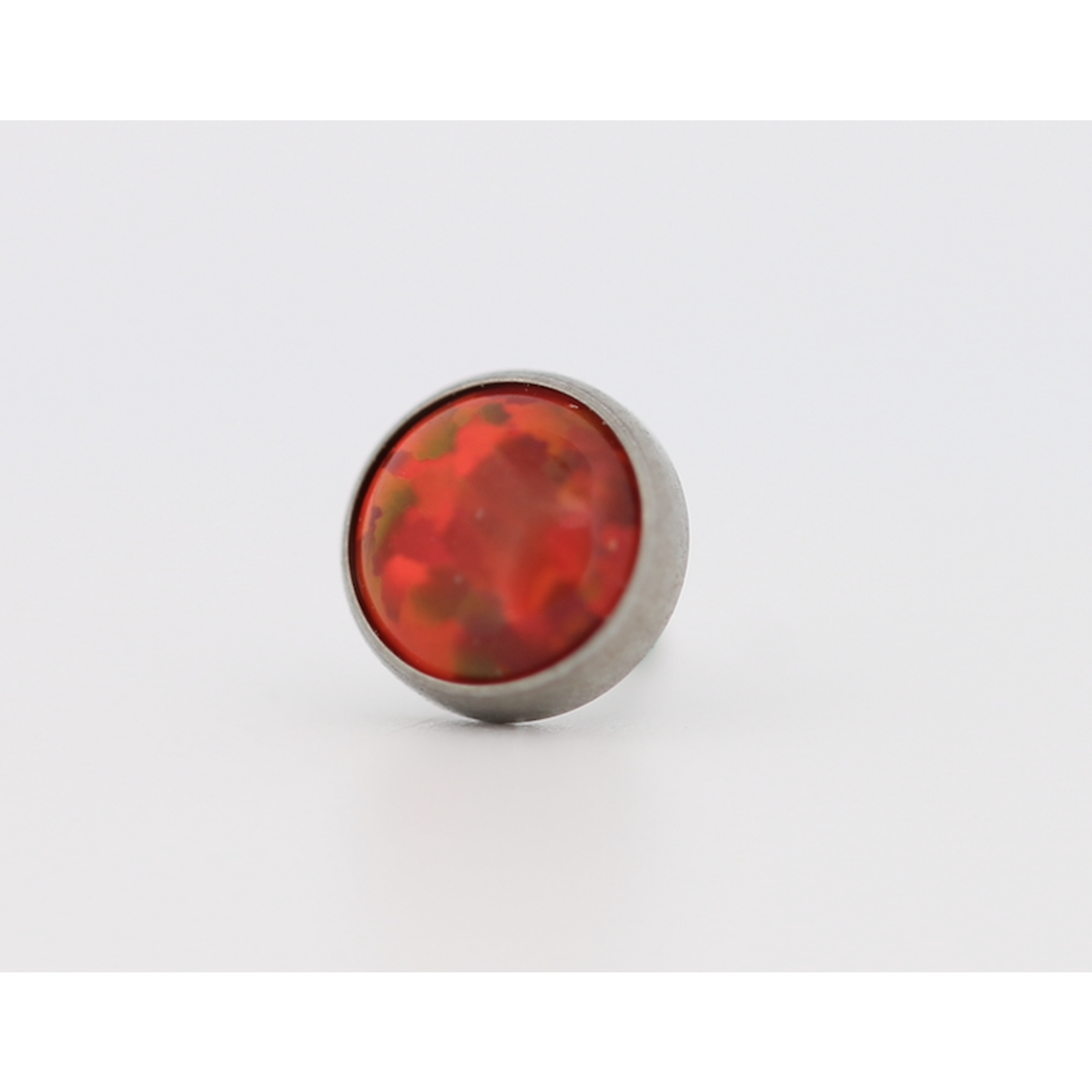 Neometal 18g cabochon bezel set 2.5mm synthetic fire opal