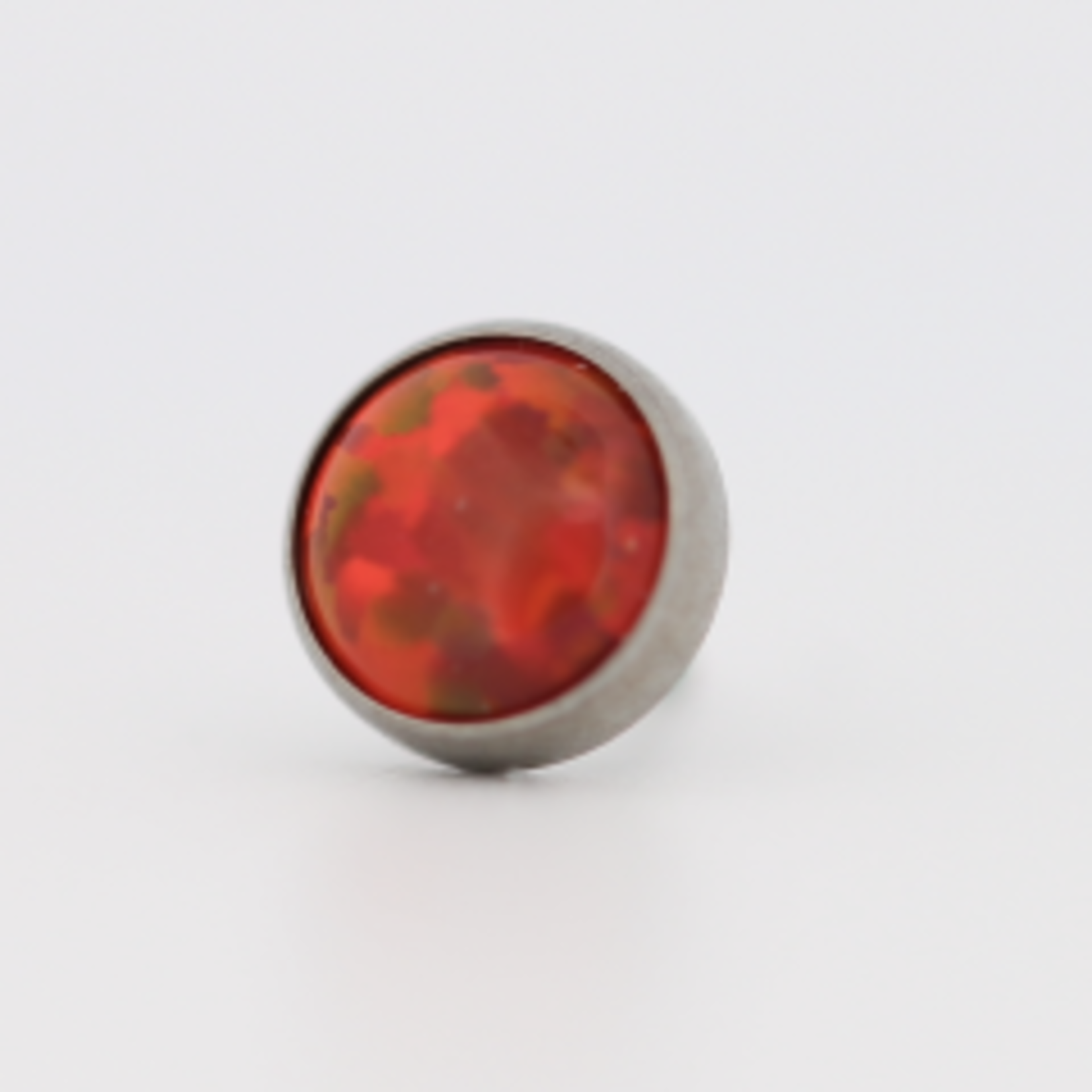 Neometal 18g cabochon bezel set 2mm synthetic fire opal