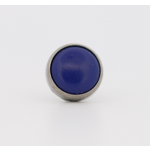 Neometal 18g cabochon bezel set 2.5mm synthetic lapis lazuli