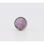 Neometal 18g cabochon bezel set 2.5mm synthetic lavender opal